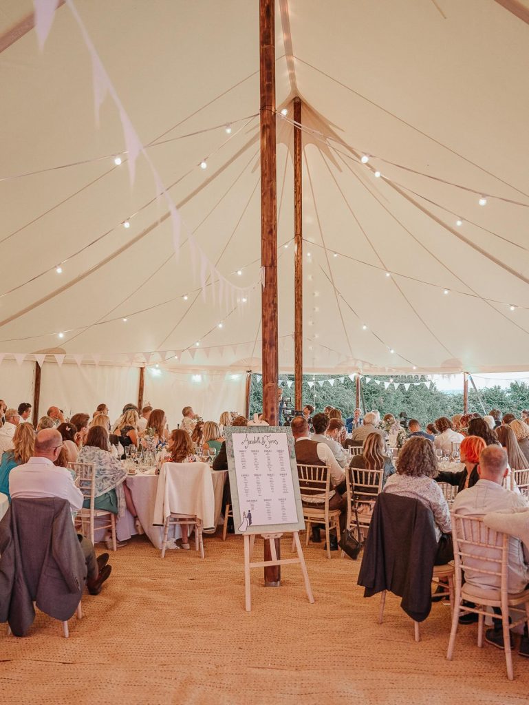 Wedding marquee in Surrey